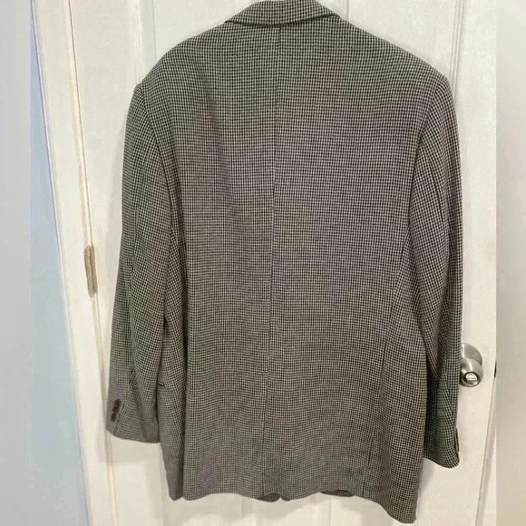 GIORGIO ARMANI Men's Pure Virgin Wool Plaid Sport Blazer Gray Size 44L - Picture 7 of 13